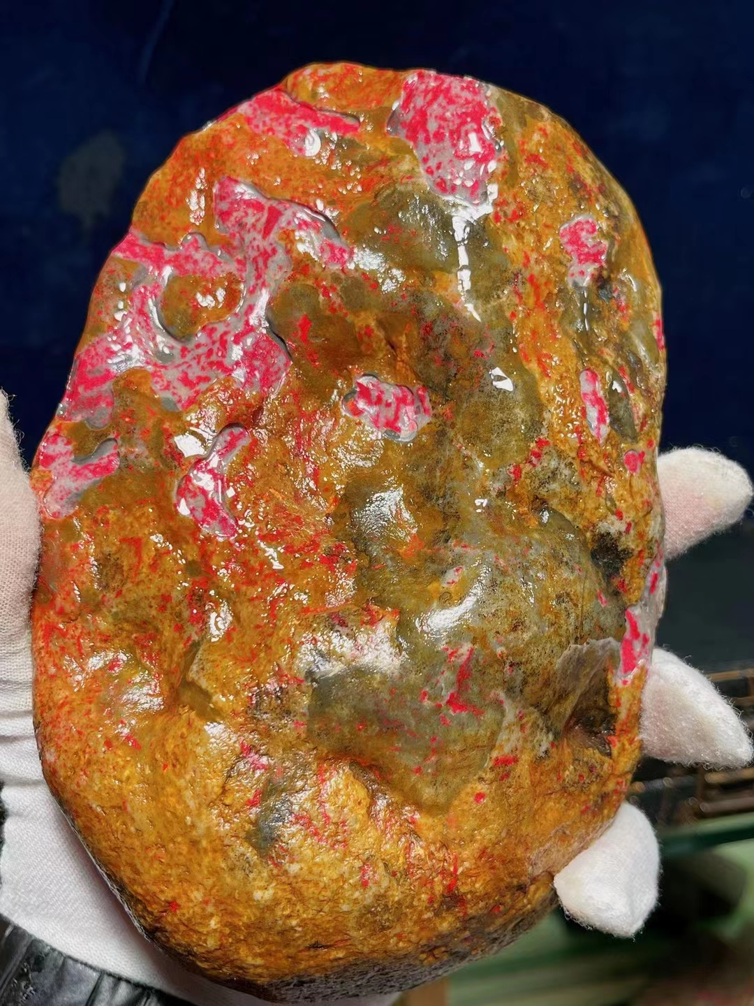 極品昌化田黃原石大紅袍雞血石規格