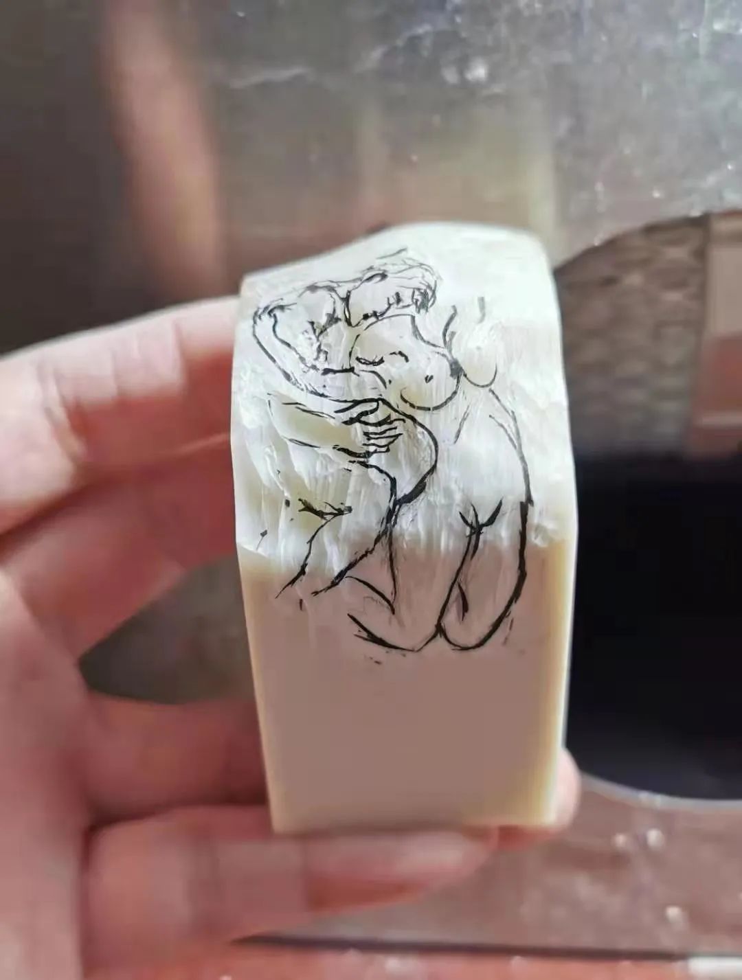 壽山石大師陳在偉作品。他的作品藏著各色東方美人，太撩人了！