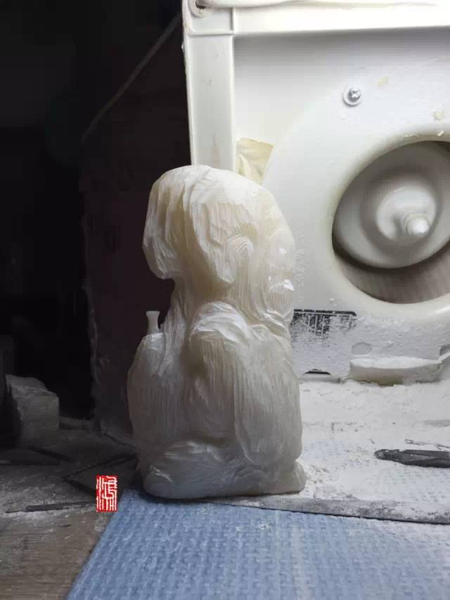 壽山石觀音擺件 壽山石的雕刻過程