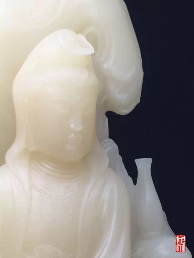 壽山石觀音擺件 壽山石的雕刻過程