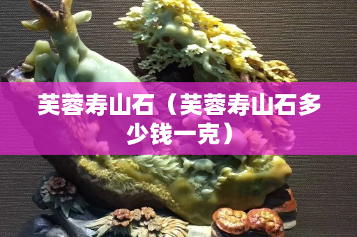 芙蓉壽山石（芙蓉壽山石多少錢一克）