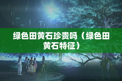 綠色田黃石珍貴嗎（綠色田黃石特征）