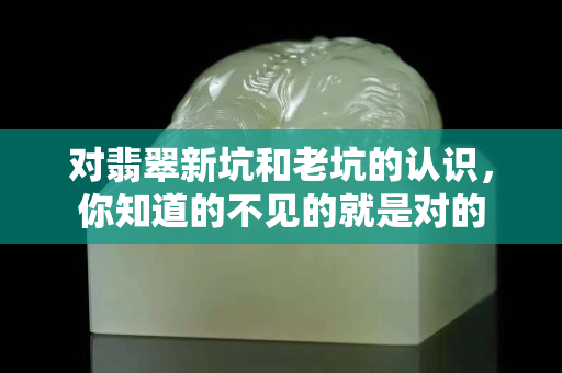 對翡翠新坑和老坑的認識，你知道的不見的就是對的