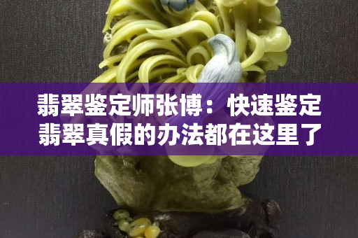 翡翠鑒定師張博：快速鑒定翡翠真假的辦法都在這里了，你要錯(cuò)過嘛
