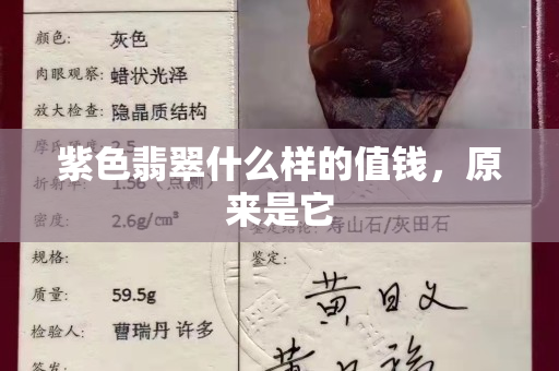 紫色翡翠什么樣的值錢，原來是它