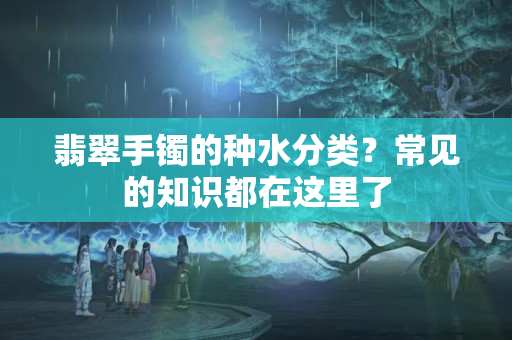 翡翠手鐲的種水分類？常見的知識都在這里了