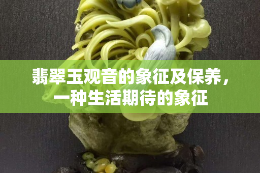 翡翠玉觀音的象征及保養(yǎng)，一種生活期待的象征