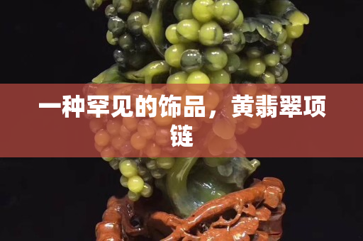 一種罕見的飾品，黃翡翠項鏈