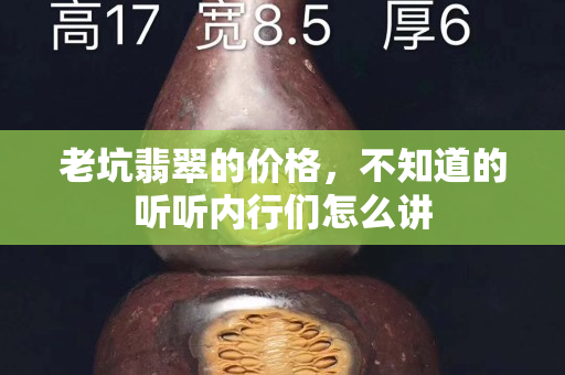 老坑翡翠的價格，不知道的聽聽內行們怎么講