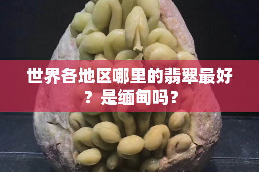 世界各地區哪里的翡翠最好？是緬甸嗎？