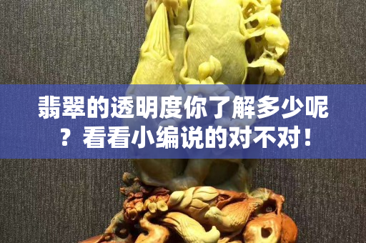 翡翠的透明度你了解多少呢？看看小編說的對不對！