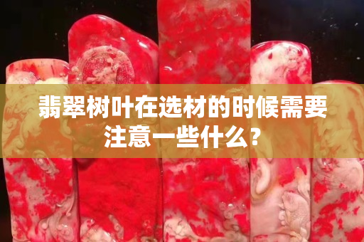 翡翠樹葉在選材的時(shí)候需要注意一些什么？