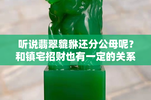 聽說翡翠貔貅還分公母呢？和鎮宅招財也有一定的關系