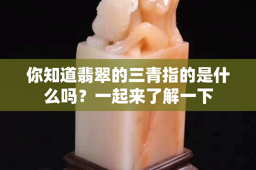 你知道翡翠的三青指的是什么嗎？一起來了解一下
