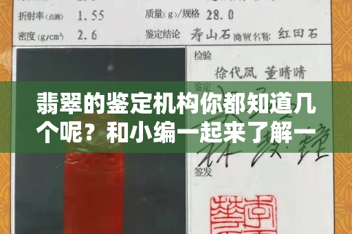 翡翠的鑒定機構你都知道幾個呢？和小編一起來了解一下。