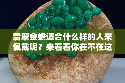 翡翠金蟾適合什么樣的人來佩戴呢？來看看你在不在這中間呢？