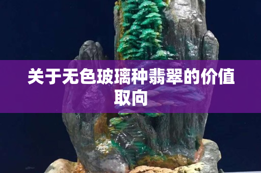 關于無色玻璃種翡翠的價值取向
