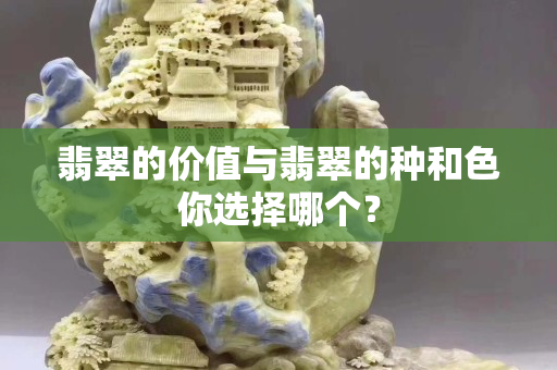 翡翠的價值與翡翠的種和色你選擇哪個？