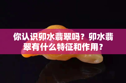 你認識卯水翡翠嗎？卯水翡翠有什么特征和作用？