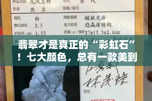 翡翠才是真正的“彩虹石”！七大顏色，總有一款美到你