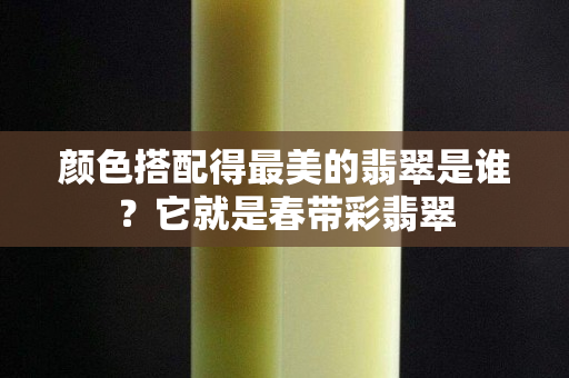 顏色搭配得最美的翡翠是誰(shuí)？它就是春帶彩翡翠