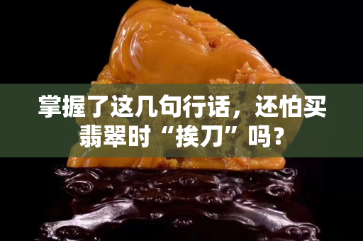 掌握了這幾句行話，還怕買翡翠時“挨刀”嗎？