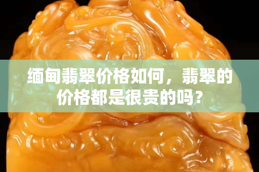 緬甸翡翠價格如何，翡翠的價格都是很貴的嗎？