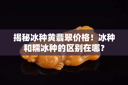 揭秘冰種黃翡翠價格！冰種和糯冰種的區別在哪？