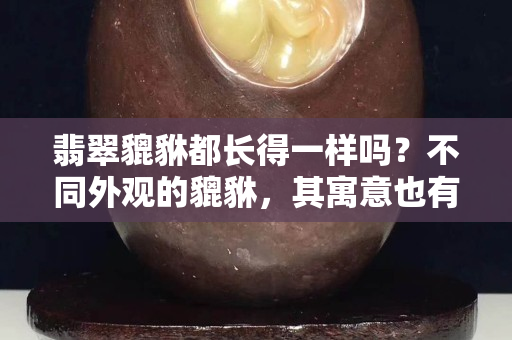 翡翠貔貅都長得一樣嗎？不同外觀的貔貅，其寓意也有所不同！