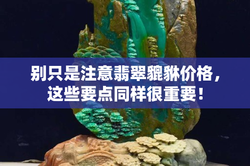 別只是注意翡翠貔貅價格，這些要點同樣很重要！