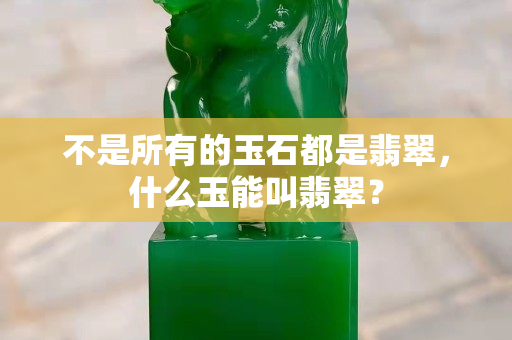 不是所有的玉石都是翡翠，什么玉能叫翡翠？
