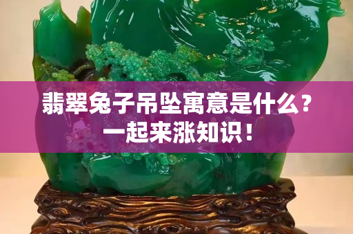 翡翠兔子吊墜寓意是什么？一起來漲知識！