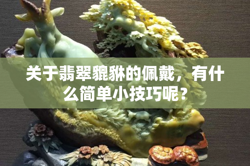 關于翡翠貔貅的佩戴，有什么簡單小技巧呢？