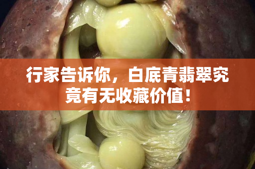 行家告訴你，白底青翡翠究竟有無收藏價值！