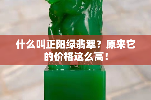 什么叫正陽綠翡翠？原來它的價格這么高！