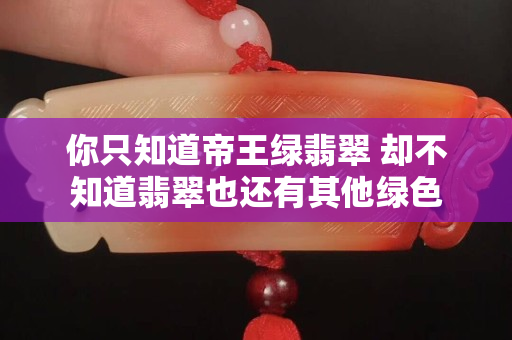 你只知道帝王綠翡翠 卻不知道翡翠也還有其他綠色