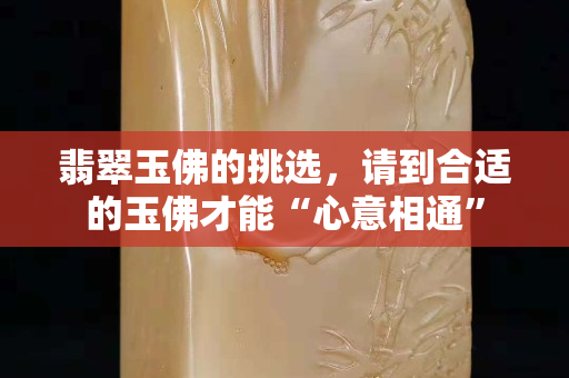 翡翠玉佛的挑選，請到合適的玉佛才能“心意相通”