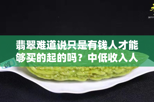 翡翠難道說只是有錢人才能夠買的起的嗎？中低收入人群應該怎么選購心儀的翡翠