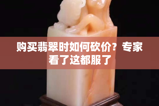 購買翡翠時如何砍價？專家看了這都服了