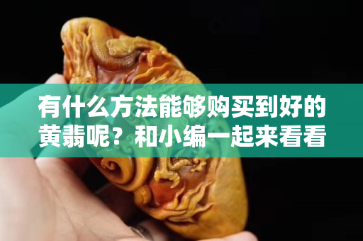 有什么方法能夠購買到好的黃翡呢？和小編一起來看看。