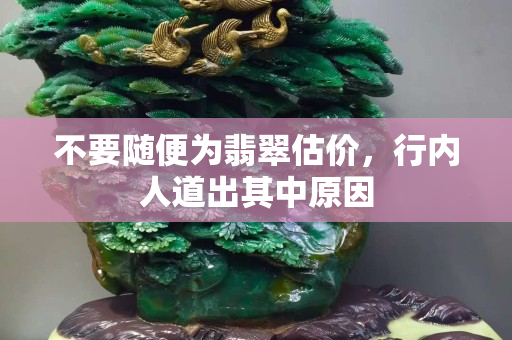 不要隨便為翡翠估價，行內人道出其中原因