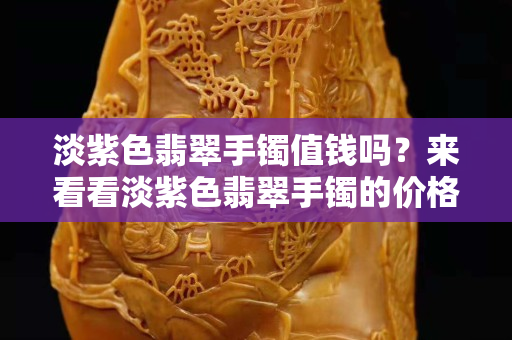 淡紫色翡翠手鐲值錢嗎？來看看淡紫色翡翠手鐲的價格