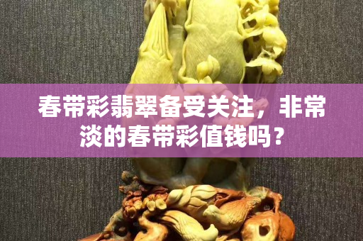 春帶彩翡翠備受關注，非常淡的春帶彩值錢嗎？