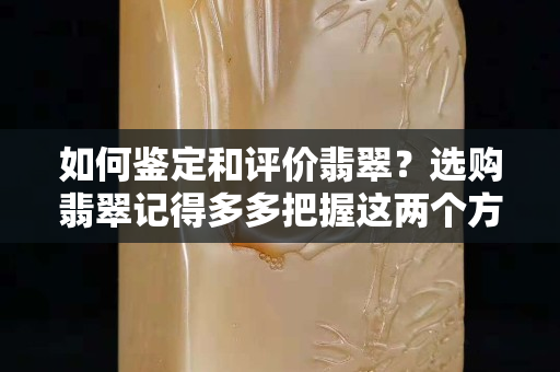 如何鑒定和評價翡翠？選購翡翠記得多多把握這兩個方法