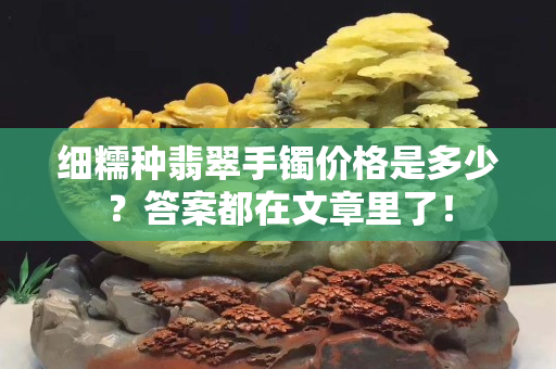 細糯種翡翠手鐲價格是多少？答案都在文章里了！