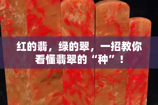 紅的翡，綠的翠，一招教你看懂翡翠的“種”！