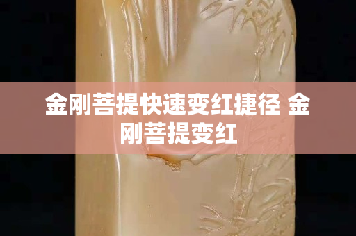 金剛菩提快速變紅捷徑 金剛菩提變紅