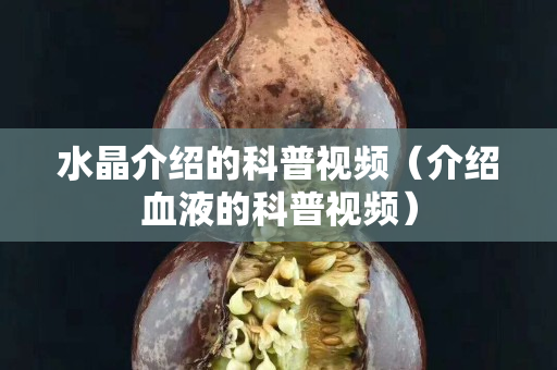 水晶介紹的科普視頻（介紹血液的科普視頻）