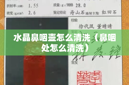水晶鼻咽壺怎么清洗（鼻咽處怎么清洗）