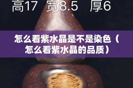 怎么看紫水晶是不是染色（怎么看紫水晶的品質）